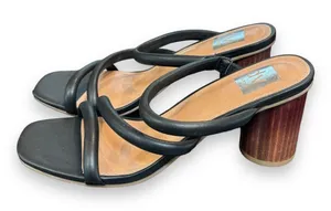 DV Dolce Vita Myla Women's Sz 8.5 Round Block Heel‎ Sandal Black thumbnail 1