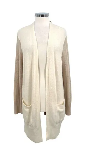 Madewell Kent Open-Front Colorblock Long Cardigan Sweater Size Medium thumbnail 1