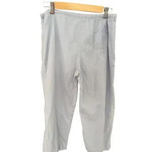 Jockey Women's Pajama Pants Medium Light Blue 100% Cotton Drawstring Sleep Pants thumbnail 5