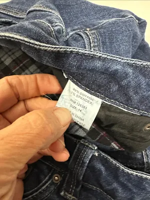 Women's Straight Leg Distressed Jeans in Dark Blue thumbnail 3