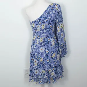 ASTR The‎ Label Floral One Shoulder Ruffle Mini Dress Fairy Womens Size Small thumbnail 8