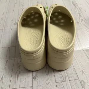 Crocs Siren Clog Platform‎ Heel Bone Beige Women Size US 12 Slip On NEW NWT thumbnail 3