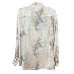 Grade & Gather Top Watercolor Marble Print Button Down Shirt Medium Blouse thumbnail 2