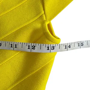 Bebe Lemon Yellow Cutout Bandage Dress Y2K Buttercup Cap Sleeve thumbnail 8
