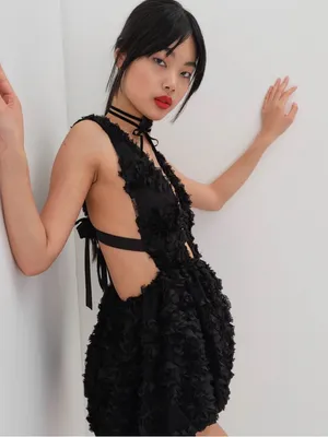 For Love and Lemons, Astrid, black, open back mini dress XS thumbnail 5