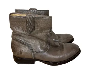 Frye Carson Pull On Ankle Boots Womens 6 Brown Leather Western Short Booties thumbnail 1