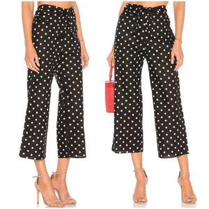 Privacy Please Nolana Black Polka Dot Wide Leg Pants XXS New without Tag Fun Mod thumbnail 4