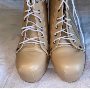 Light Pink High Heel Boot Heels Size 7.5 thumbnail 2