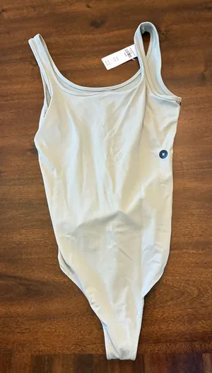 Abercrombie and Fitch Bodysuit Women’s Medium Blue Tank Top Sleeveless New NWT thumbnail 1