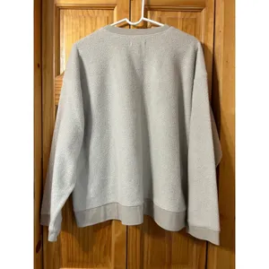 Madewell Womens Large Sweatshirt Side Button‎ Pullover Relaxed Fit Tan Casual thumbnail 2