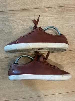 Frye Women’s Mindy Low Top Brown Leather Lace Up Sneaker Size 6 thumbnail 2