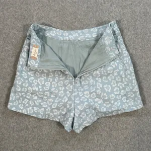 Altar'd State High Rise Shorts Women's X-Small Blue Animal Print Flat Front thumbnail 7
