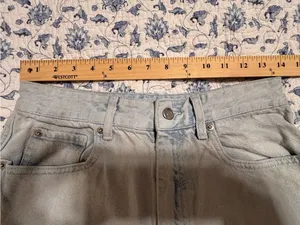 H&M Light Blue Wash size 4 TALL high waist wider leg 100% Cotton thumbnail 5