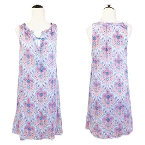VICTORIA’S SECRET Blue Paisley Print Short Nightgown Sleeveless Size‎ Small New thumbnail 2