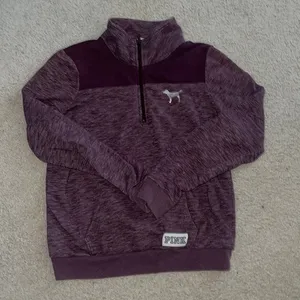 Pink VS quarter zip thumbnail 1