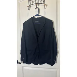 Lucky Brand Women Medium Black Cotton Single Button Blazer Jacket Staple Piece‎ thumbnail 2