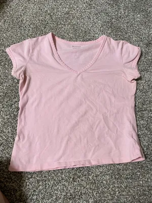 No Boundaries Pink Cap Sleeve V-Neck Tee 🌸 thumbnail 2