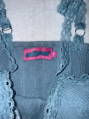 Edikted Blue Lace Top thumbnail 3