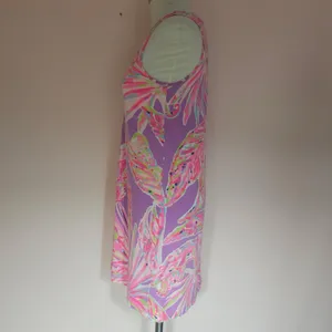 Lilly Pulitzer Amina Dress Sleeveless Designer Bright Floral Sz XS Pima Cotton thumbnail 6