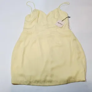 Superdown Diana Mini Dress in Light Yellow LArge thumbnail 3
