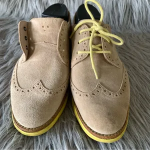 Cole Haan Lunargrand Wingtip Oxfords tan suede upper 7.5 women’s thumbnail 8