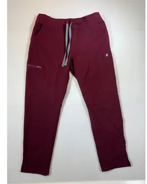 FIGS Technical Collection Women's Scrub Pants Drawstring Maroon Pockets thumbnail 1