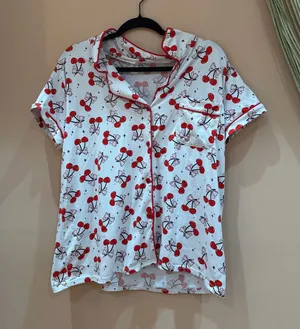 Cherry pajama top White Size XL thumbnail 1