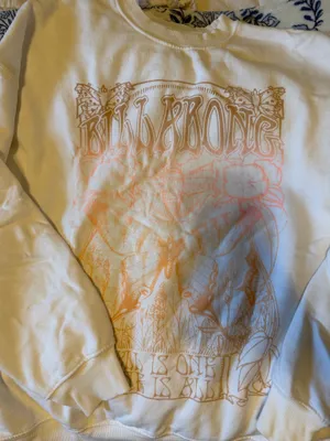 Billabong Sweatshirt Women’s M Cream thumbnail 1