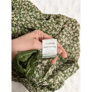 Petal + Pup Claire Green Floral Smocked Off The Shoulder Fitted Midi Dress 8 thumbnail 7