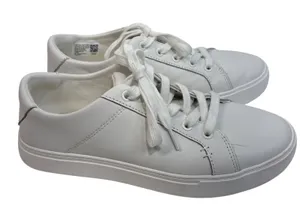 TOMS Fenix Low White Leather Lace Up Sneakers Womens 8.5 thumbnail 1