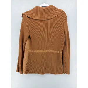 Jones New York Womens‎ Jacket Camel Quilted Ribbed Knit Hybrid Medium thumbnail 3