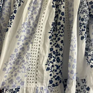 ✨ZARA Bloggers Favorite Printed & Embroidered blue white maxi Sz Medium dress✨ thumbnail 13