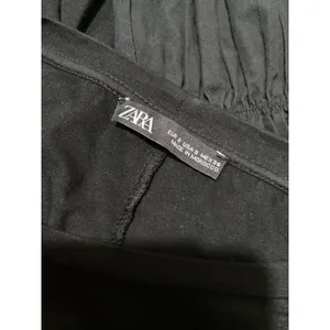 ZARA Black Puff Sleeve Ruched Cuff Long Sleeve Top Women's Small thumbnail 4