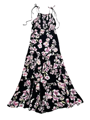 Free People Intimately FP Women’s Garden Party Black Floral Tie Strap Maxi Dress thumbnail 10