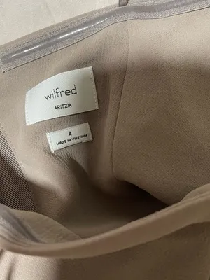 Aritzia Wilfred strapless Posh Tube Top Size 4 Nomad Taupe color thumbnail 6