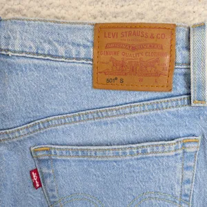 Levis Premium 501 S Skinny Jeans Light Wash High Rise Button Fly Blue Denim thumbnail 7