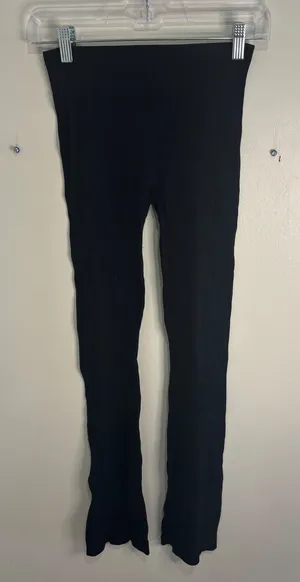 Olive + Oak Black Ribbed High Waisted Leggings XS thumbnail 1