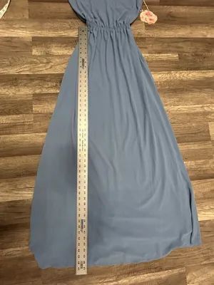 Show Me Your Mumu Kendall Maxi Dress XS Slate Blue Bridesmaid Wedding Formal NWT thumbnail 9