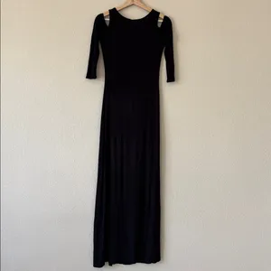 Monteau Black Cold Shoulder Maxi Dress- NWT thumbnail 4