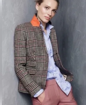 J. Crew Schoolboy Wool Houndstooth Plaid Blazer 0 thumbnail 4