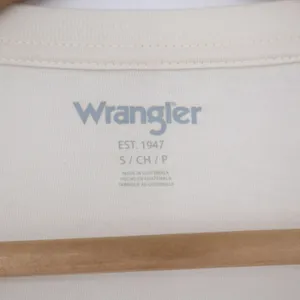 Wrangler Graphic Tee Womens S Short Sleeve Cream Bull Skull Rose Excellent thumbnail 2