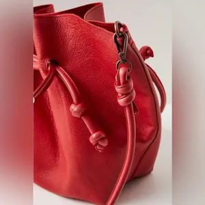 NWT Free People Head Over Heels Tote in Red Lips thumbnail 3