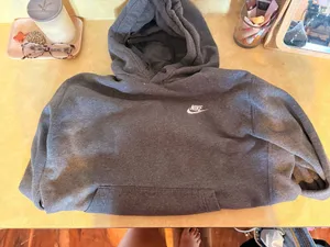 Grey Nike Hoodie Sweatshirt thumbnail 1