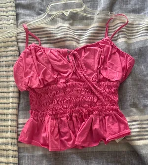 Hot pink tank top thumbnail 1