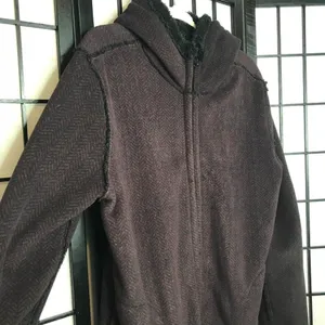 Boutique Fleece Winter Warm Hoodie Coat Jacket Purple Large thumbnail 5