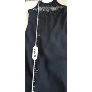 Vintage Cachet Black Sequin Formal Maxi Gown Women's 12 Sleeveless Boat Neck thumbnail 13