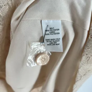 Lulus‎ Ronan Blazer Dress Womens M Red Beige Lace Floral Lined Double Breasted thumbnail 8