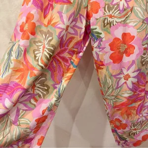 ASTR Marise Wide Leg Jumpsuit in Orange Purple Multi Size Small NWT thumbnail 7