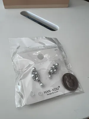 925 Silver Crystal Pearl Earrings thumbnail 4