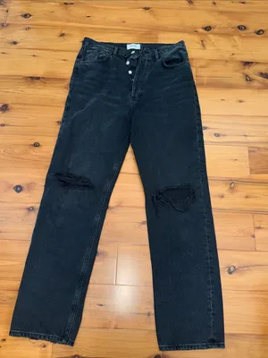 Agolde Black Washed Button-Fly Jeans thumbnail 1